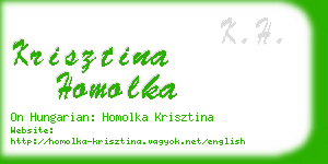 krisztina homolka business card